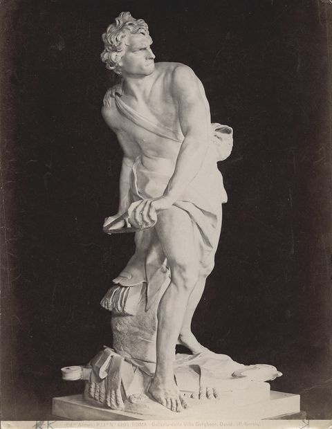 Alinari, Fratelli — Roma - Galleria della Villa Borghese. David. (P. Bernini) — insieme